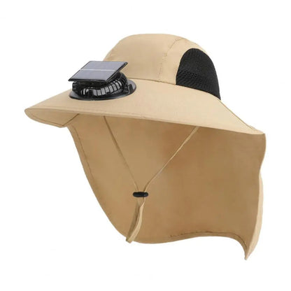Sun Protection Wide Brim Summer Hat Fan