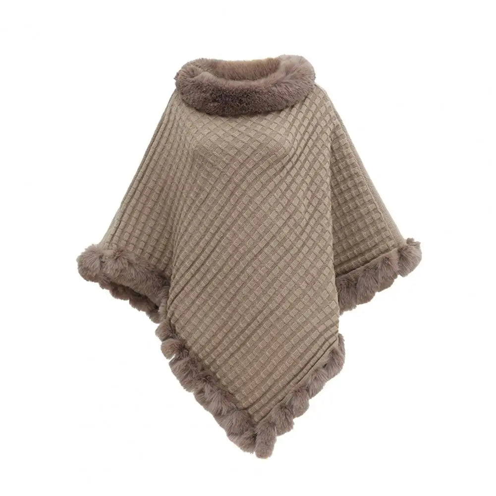 Soft Faux Fur Wrap Cape for Ladies