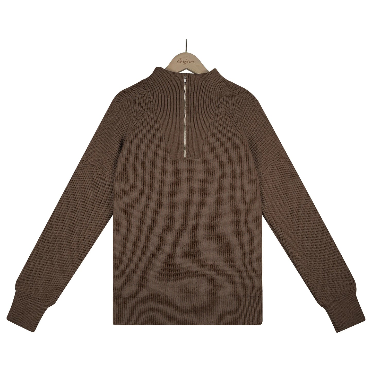 Knit Half-Zip Sweater - Sienna-Cream White-S-Nora Luxe
