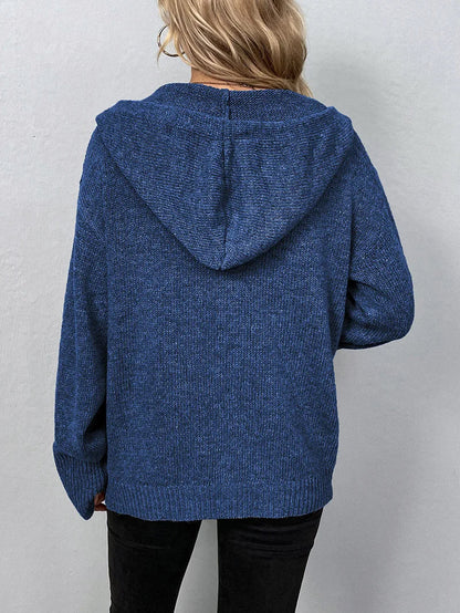 Knitted Cardigan with Hood - Mila-Gray-S-Nora Luxe