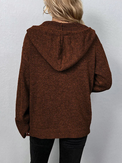 Knitted Cardigan with Hood - Mila-Gray-S-Nora Luxe