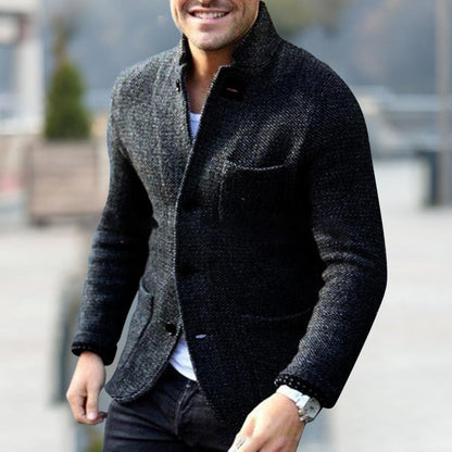 Cozy Mens Button Front Cardigan Sweater - Pexav