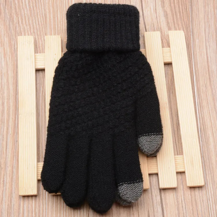 Knitted Touchscreen Gloves for Women - Amara-Black-Nora Luxe