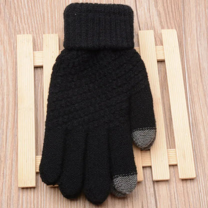 Knitted Touchscreen Gloves for Women - Amara-Black-Nora Luxe