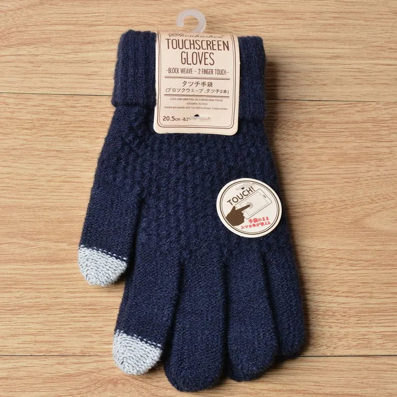Knitted Touchscreen Gloves for Women - Amara-Black-Nora Luxe
