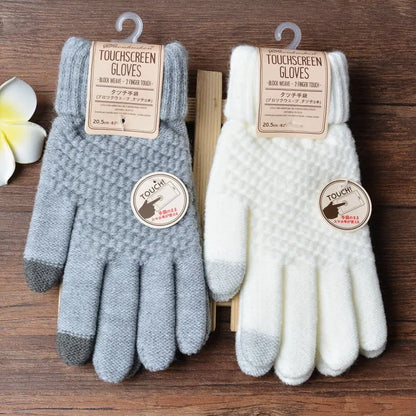 Knitted Touchscreen Gloves for Women - Amara-Black-Nora Luxe
