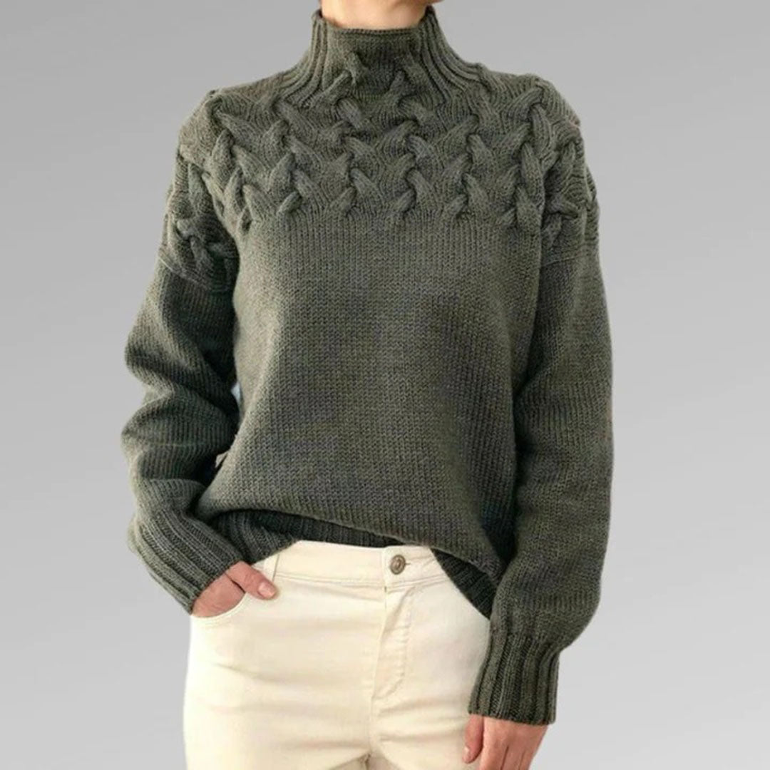 Knitted turtlenecks for women - Elara-Heavenly Blue-S-Nora Luxe