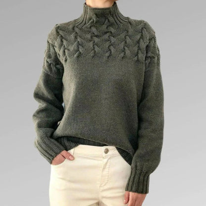 Knitted turtlenecks for women - Elara-Heavenly Blue-S-Nora Luxe