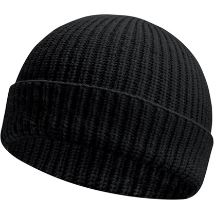 Knitted Winter Beanie - Robin-Black-Nora Luxe