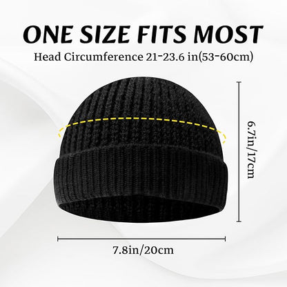 Knitted Winter Beanie - Robin-Black-Nora Luxe