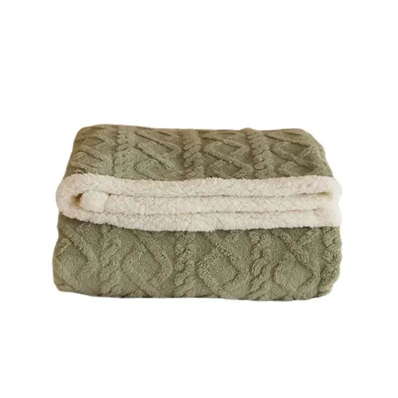 Soft Plush Lamb Wool Throw Blanket