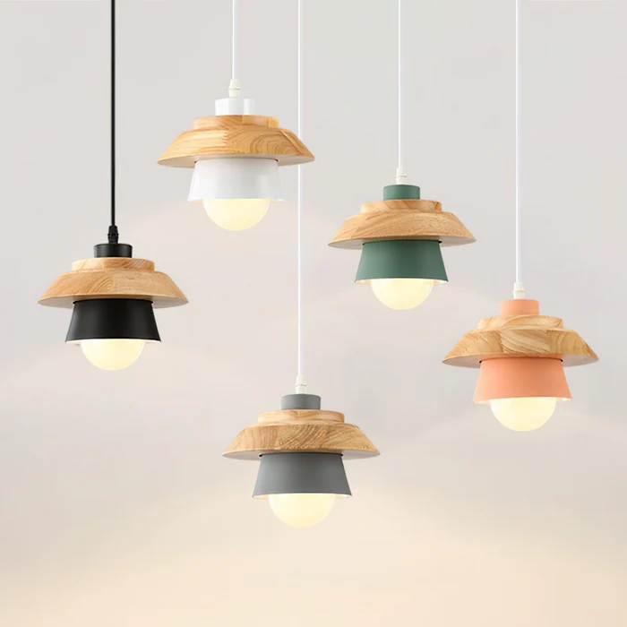 Rustic Wooden Hanging Lamp - Pexav