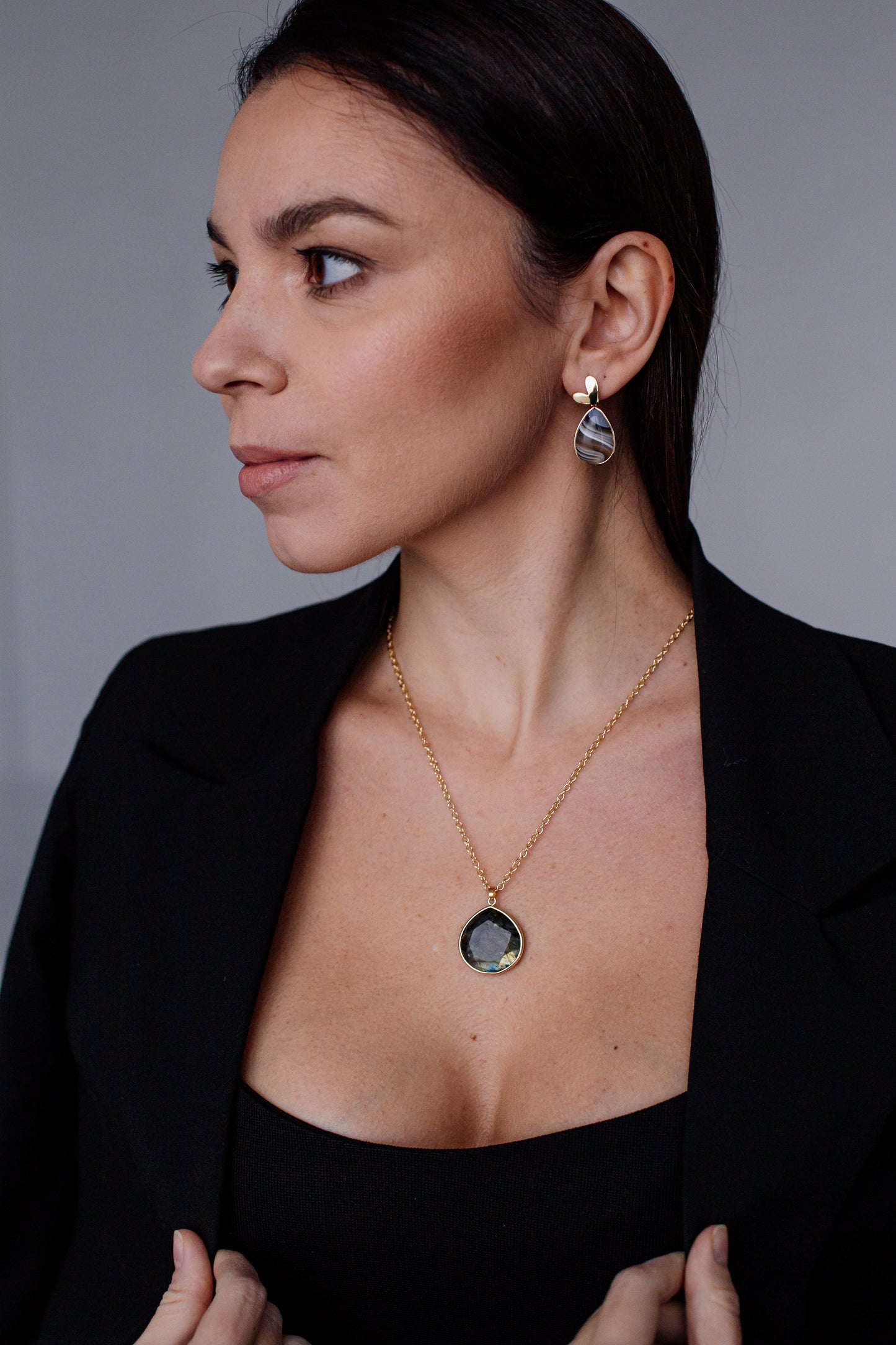 Labradorite Aura Necklace - Selene-Nora Luxe