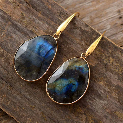 Labradorite Dreamy Earrings - Lunaris-Nora Luxe