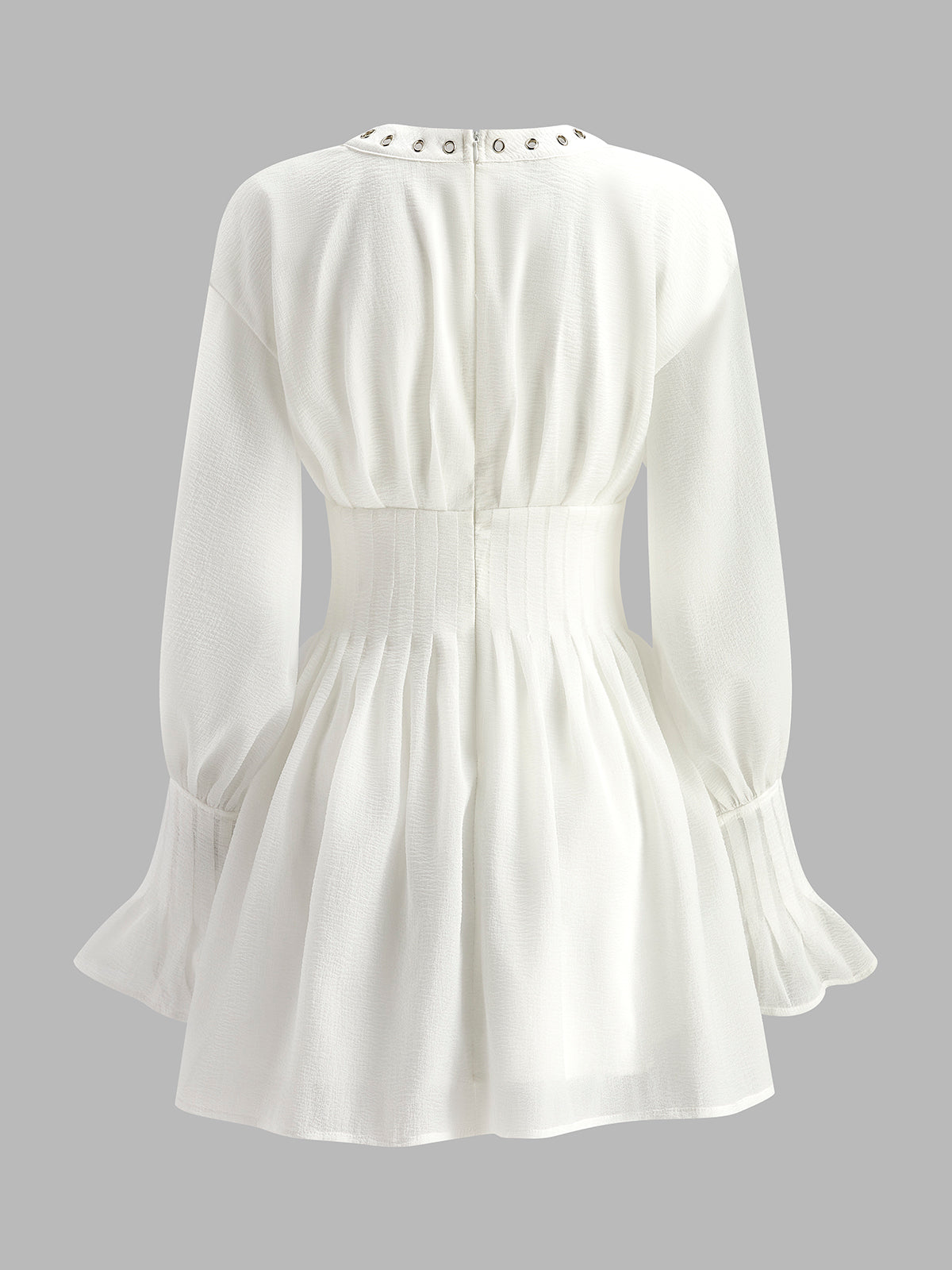 Semi Sheer V Neck Lace Dress