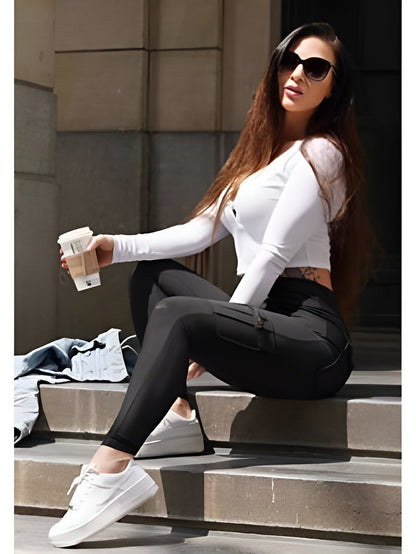 Women's Comfortable Cargo Leggings - Pexav