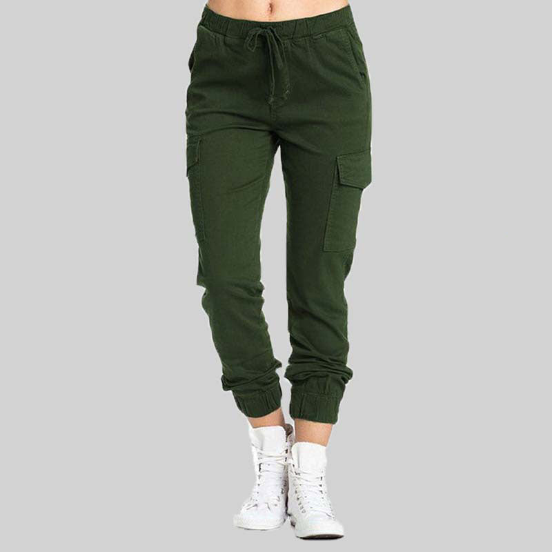 Ladies Cargo Trousers - Nova-Green-XS-Nora Luxe