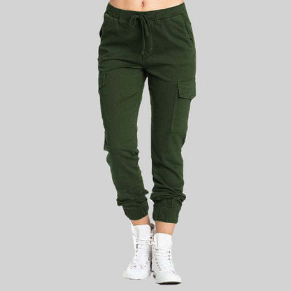 Ladies Cargo Trousers - Nova-Green-XS-Nora Luxe