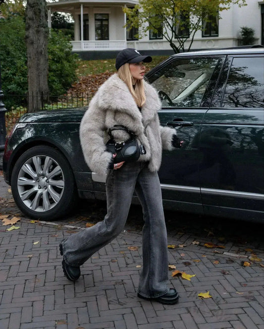 Women's Synthetic Fur Coat - Olivia - Pexav
