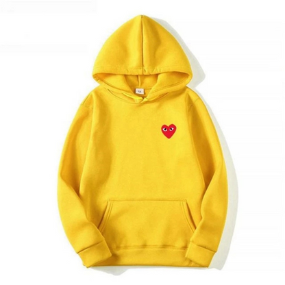 Ladies' Hoodie with Heart-Shaped Logo - Nina-Yellow-S-Nora Luxe