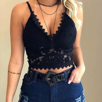 Women's Delicate Camisole with Thin Straps - Pexav