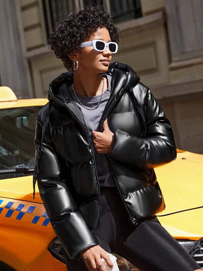 Women's Insulated Hooded Parka Jacket - Pexav