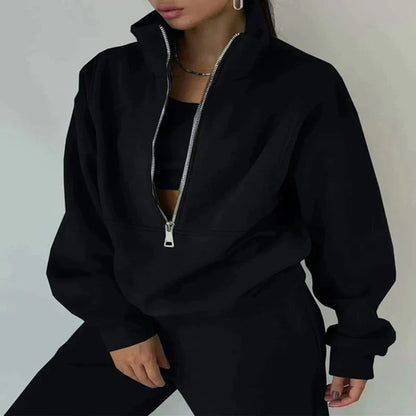 Ladies Tracksuit Set of 2 - Livia-Black-S-Nora Luxe