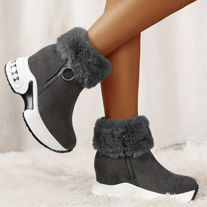 Warm Women's Snow Ankle Boots - Pexav