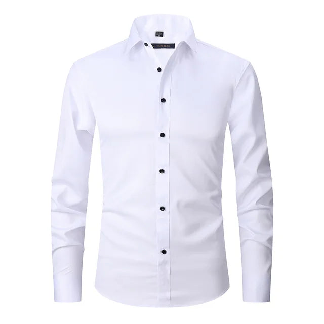 Slim Fit Men's Dress Shirt - Comfortable Office Wear