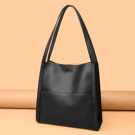 Spacious Genuine Leather Tote Bag - Pexav