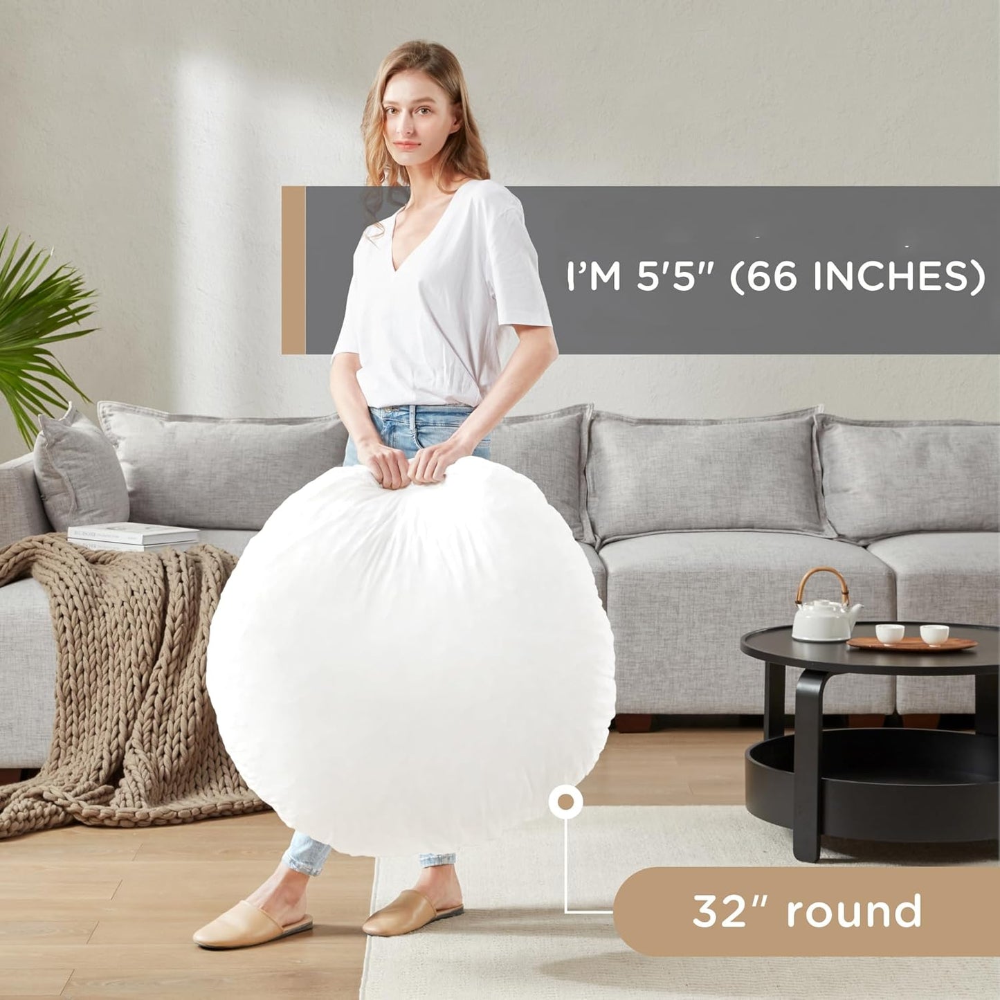 Large Round Memory Foam Meditation Cushion-Nora Luxe