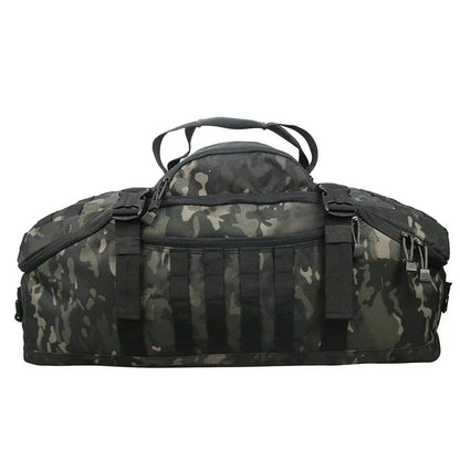 Large Tactical Travel Bag and Backpack - TrailTrek Duffle-Black-M-Nora Luxe