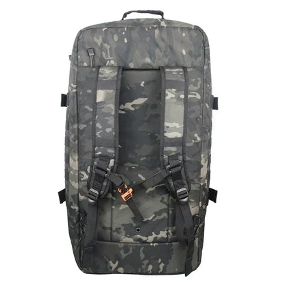 Large Tactical Travel Bag and Backpack - TrailTrek Duffle-Black-M-Nora Luxe