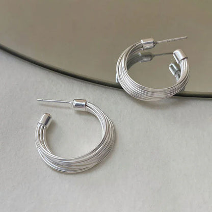 Layered Lines Hoops - Amelie-Nora Luxe