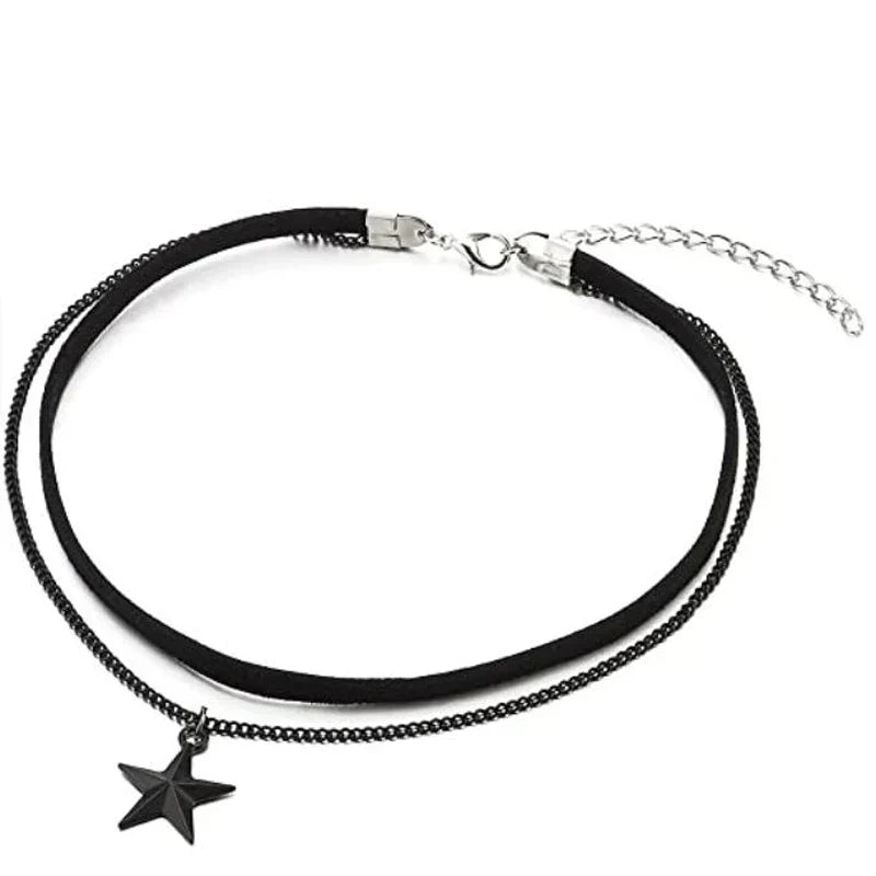 Layered Pentagram Necklace | Multi-Layer Design-Nora Luxe