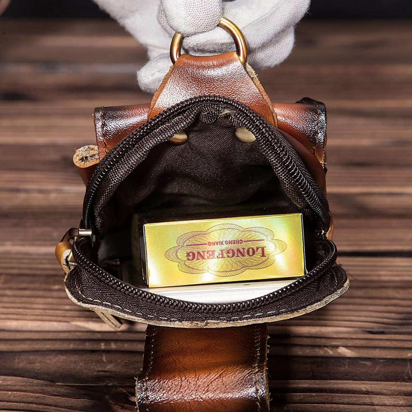 LeatherGuard Pro Men's Hip Bag-Dark Brown-Nora Luxe