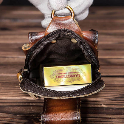LeatherGuard Pro Men's Hip Bag-Dark Brown-Nora Luxe