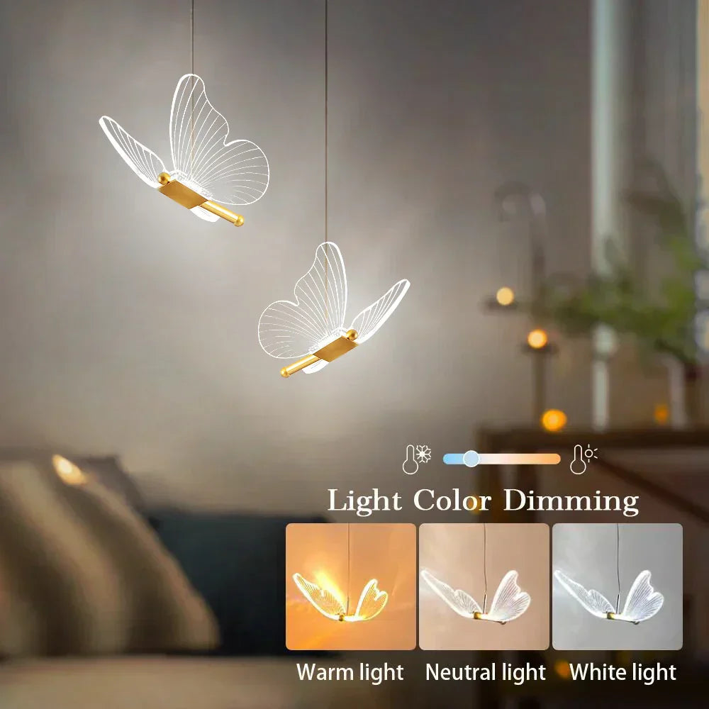 LED Butterfly Pendant Lamps - ButterLuxe-Warm White-1 piece-Nora Luxe