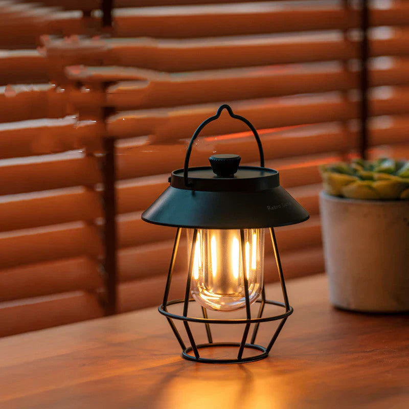 LED Camping Lantern - CampGlow-Black-Nora Luxe