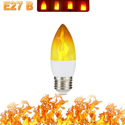 LED FLAME LIGHT PARTY LAMP - 4 MODES SIMULATING FIRE-E14 3Modes A-Nora Luxe