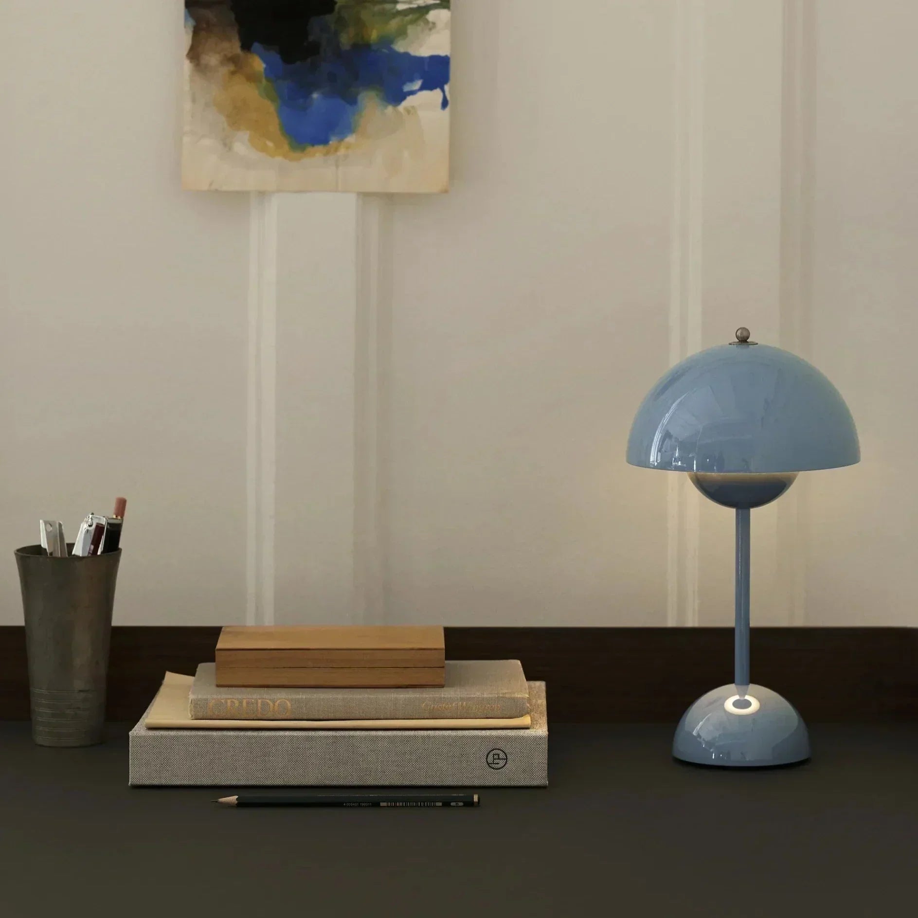 LED Table Lamp - LumiSphere-Gray-Nora Luxe