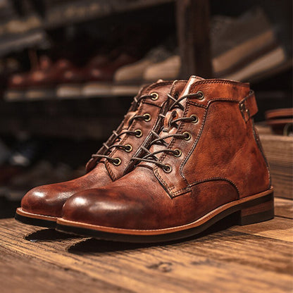 Comfortable Orthopedic Leather Mens Boots