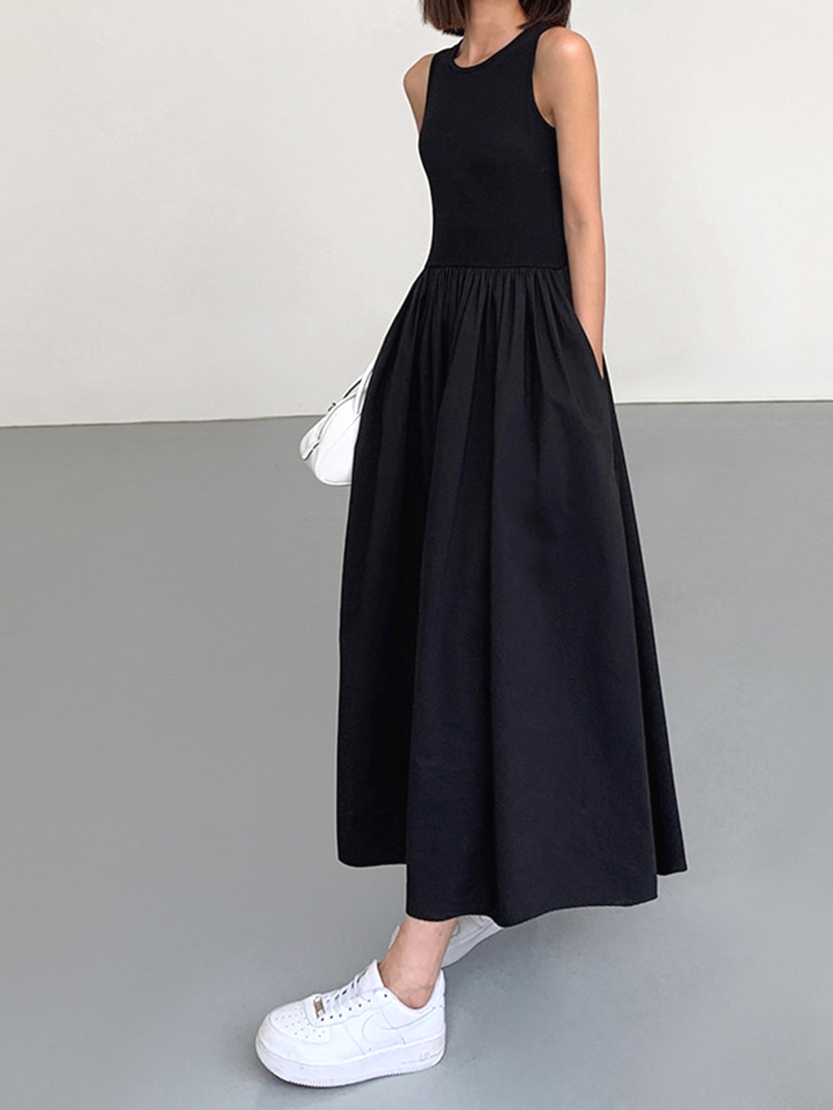 Casual V Neck Maxi Dress