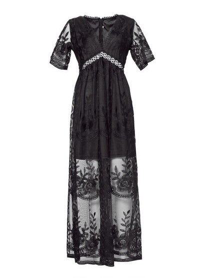 Light summer dress made of viscose for women – Merly-Black-S-The Livary