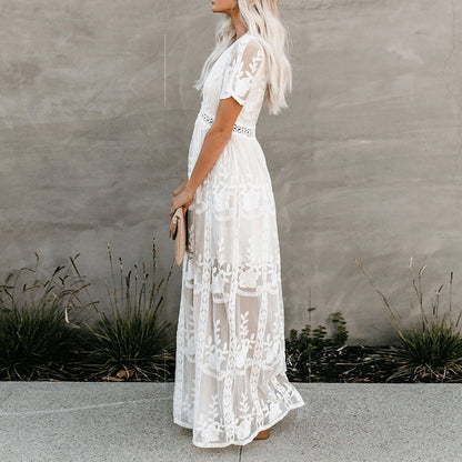 Light summer dress made of viscose for women – Merly-White-S-The Livary