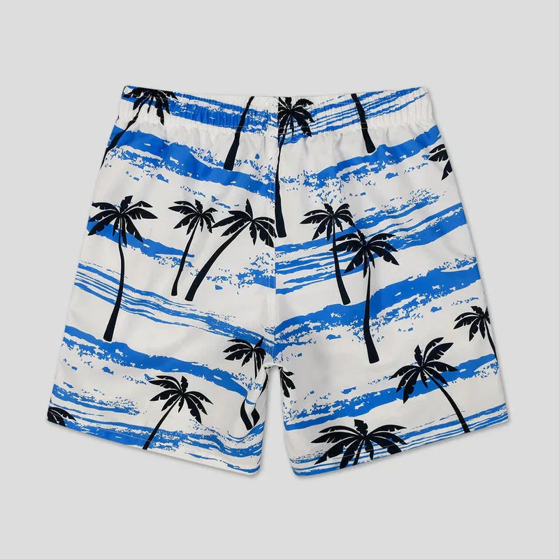 Comfortable Beach Shorts for Men with Palm Design - Pexav