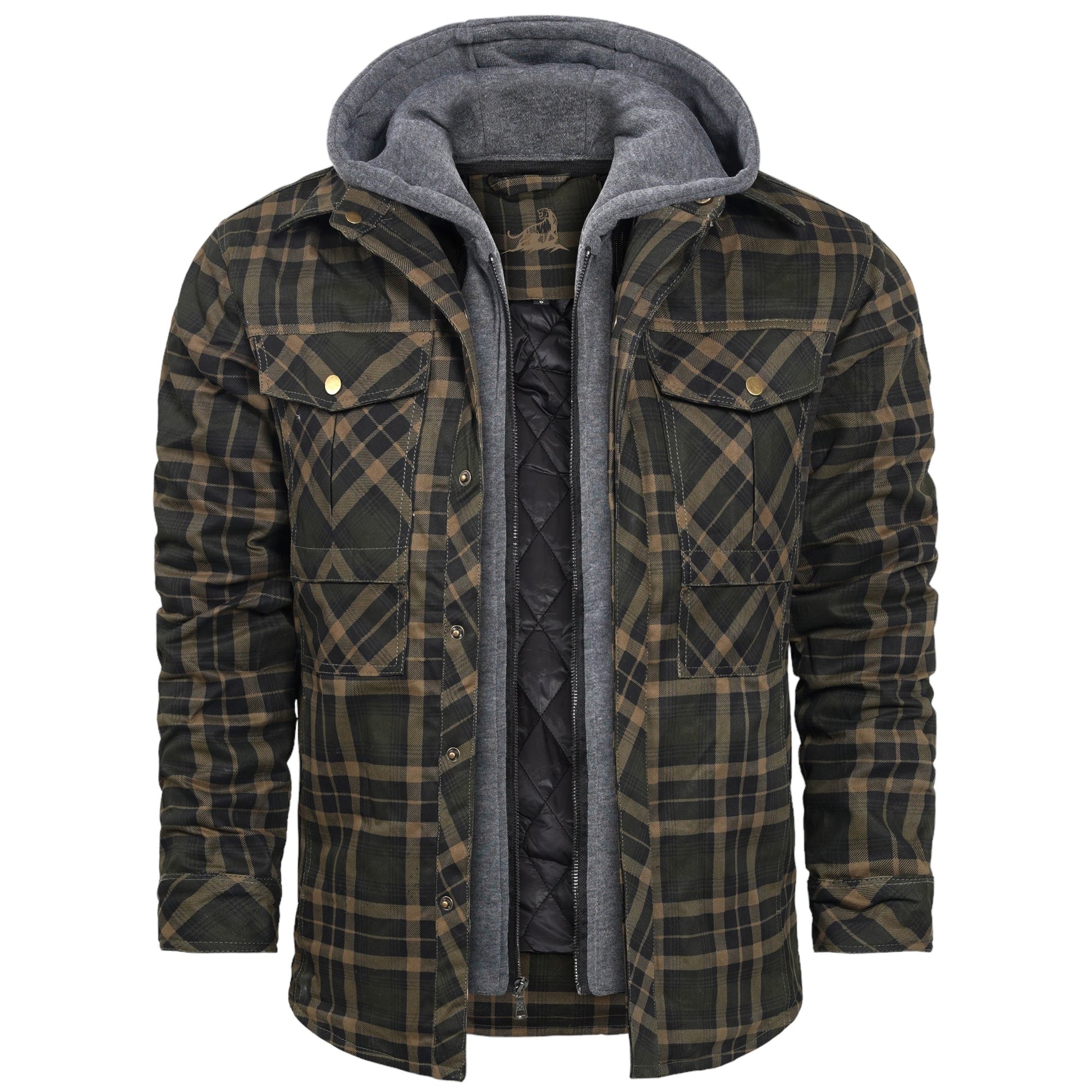 Lightweight Autumn Jacket for Men - Vertex-Dark Olive Green-S-Nora Luxe