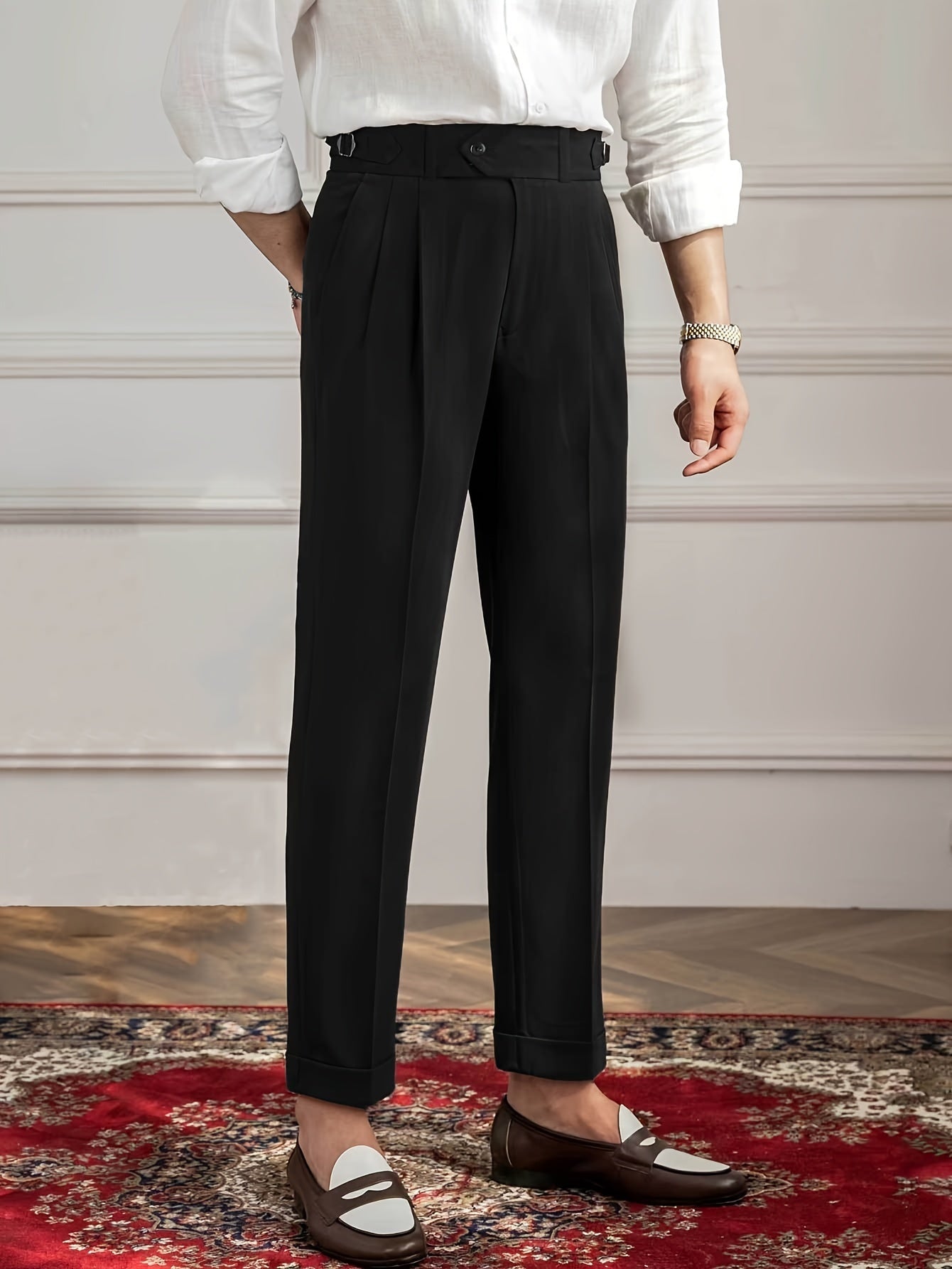 Slim Fit Dark Grey Work Pants for Men - Pexav
