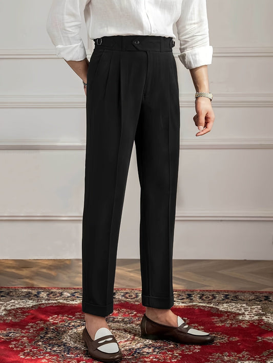 Slim Fit Dark Grey Work Pants for Men - Pexav