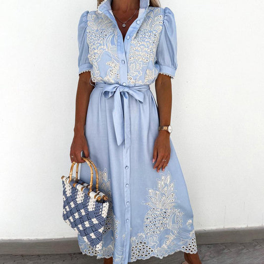 Comfortable Long Summer Dress - Pexav